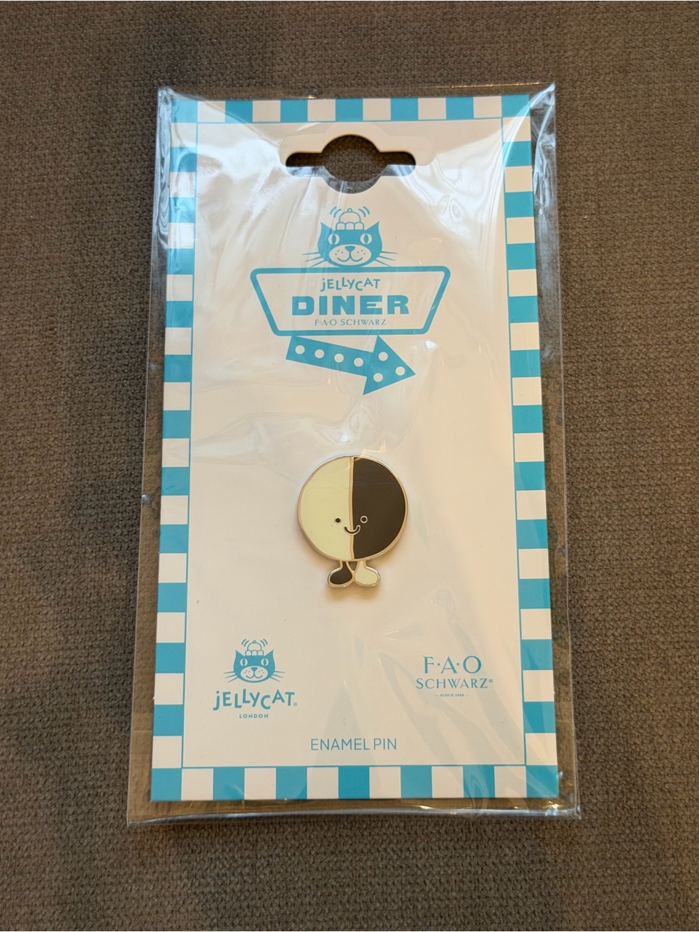 Jellycat Diner NYC FAO Schwarz nibblechip cookie Enamel Pin - ship from US